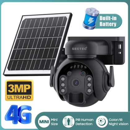 smart-ηλιακή-κάμερα-st-515c-3m-4g-bk,-3mp,-4g,-sd,-ptz,-ip65-sectec